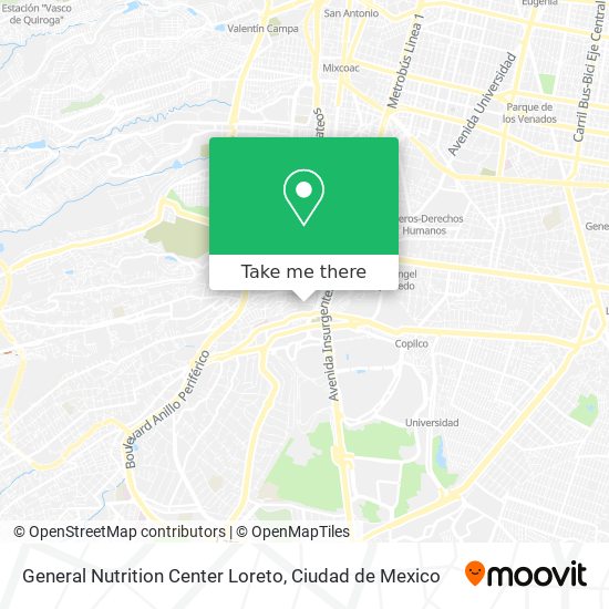 Mapa de General Nutrition Center Loreto