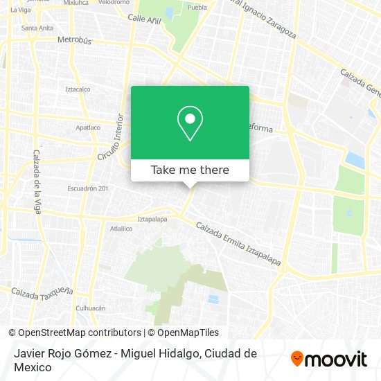 Mapa de Javier Rojo Gómez - Miguel Hidalgo