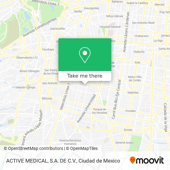 ACTIVE MEDICAL, S.A. DE C.V. map