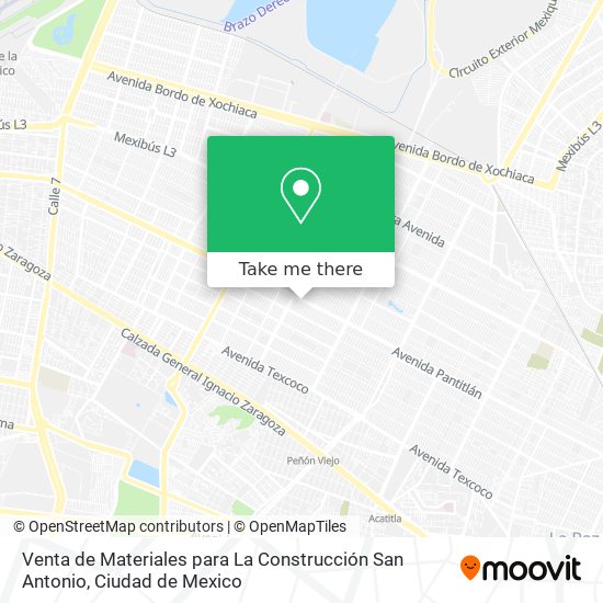 Venta de Materiales para La Construcción San Antonio map