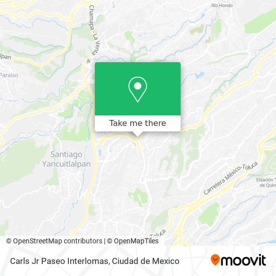 Carls Jr Paseo Interlomas map