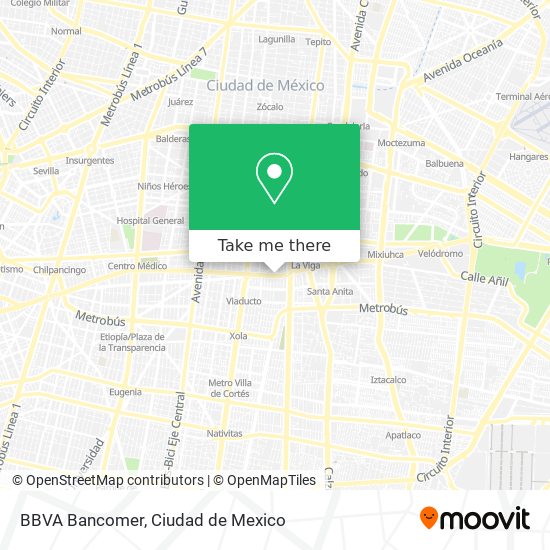 Mapa de BBVA Bancomer