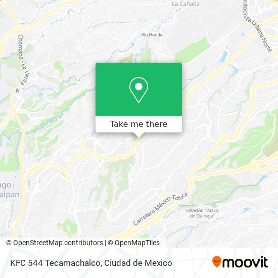 KFC 544 Tecamachalco map