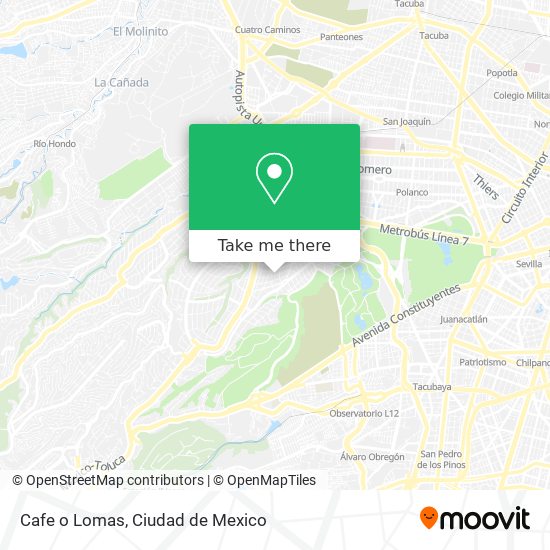 Cafe o Lomas map