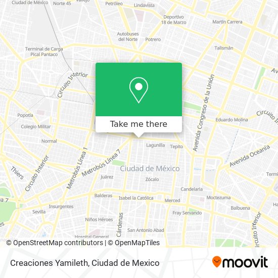 Creaciones Yamileth map