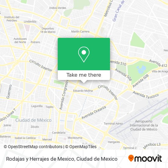 Mapa de Rodajas y Herrajes de Mexico