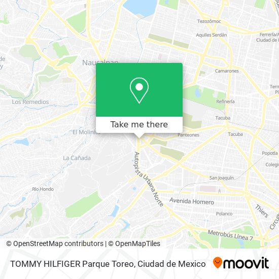 Mapa de TOMMY HILFIGER Parque Toreo
