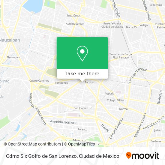 Cdmx Six Golfo de San Lorenzo map