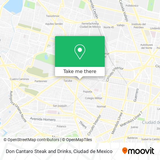 Mapa de Don Cantaro Steak and Drinks