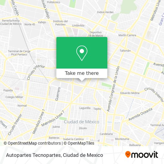 Autopartes Tecnopartes map