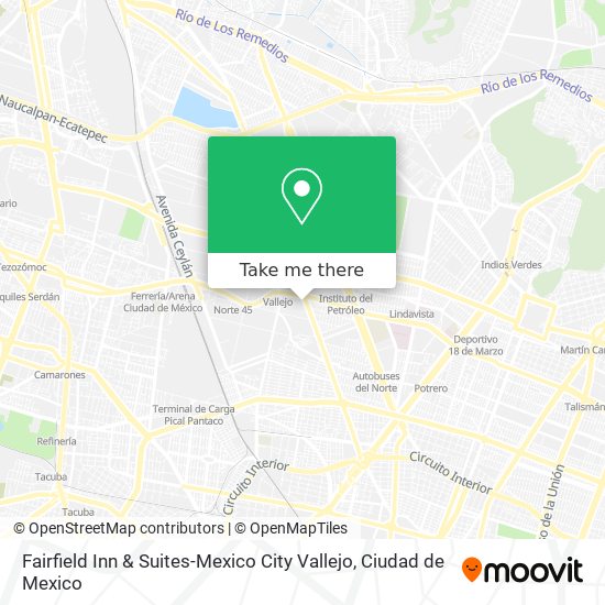 Mapa de Fairfield Inn & Suites-Mexico City Vallejo