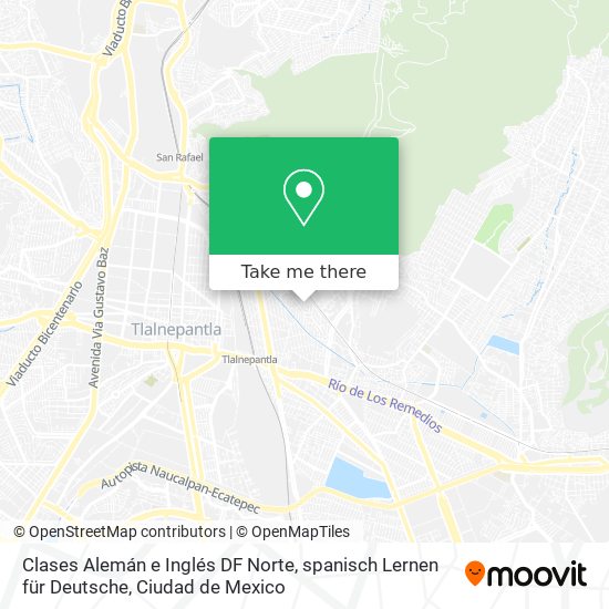 Clases Alemán e Inglés DF Norte, spanisch Lernen für Deutsche map