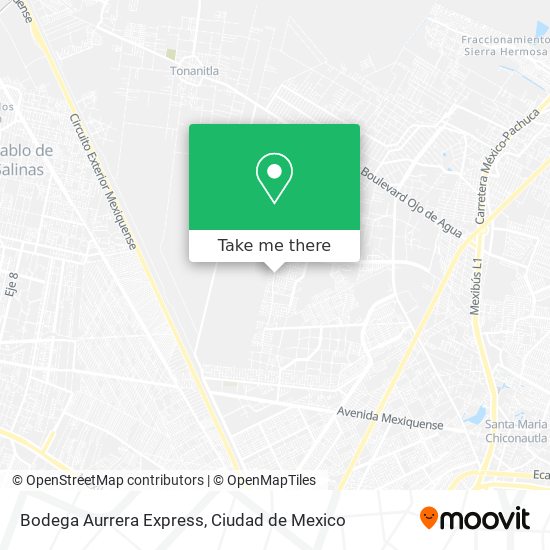 Mapa de Bodega Aurrera Express