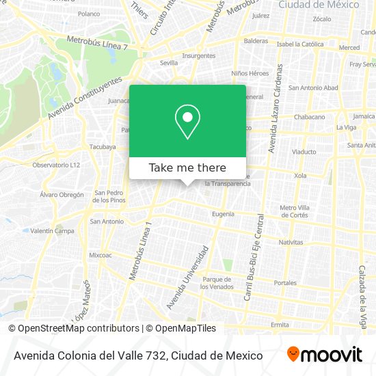 Avenida Colonia del Valle 732 map