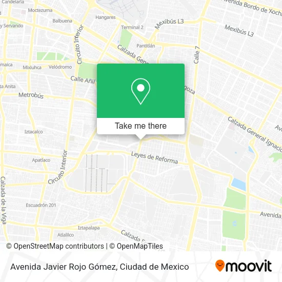 Avenida Javier Rojo Gómez map