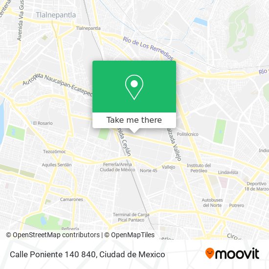 Mapa de Calle Poniente 140 840