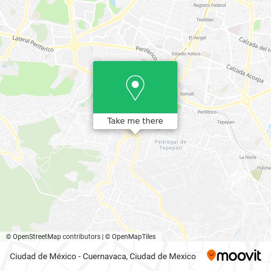 Ciudad de México - Cuernavaca map