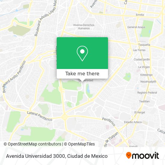 Avenida Universidad 3000 map