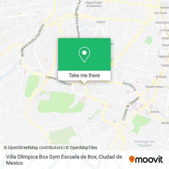 Mapa de Villa Olímpica Box Gym Escuela de Box