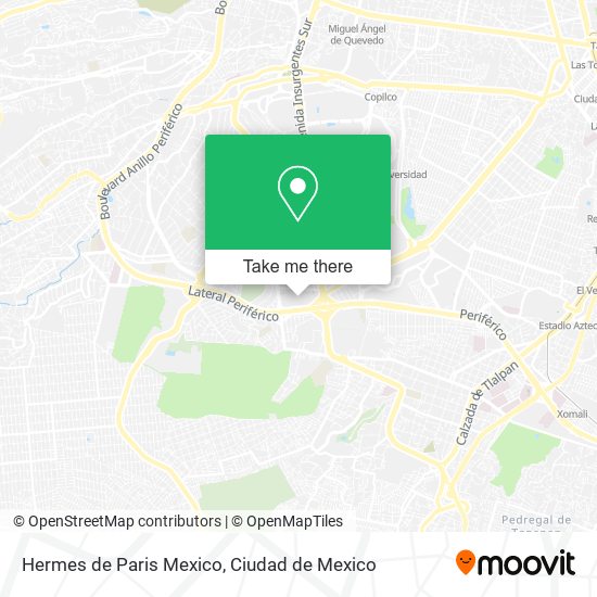 Mapa de Hermes de Paris Mexico