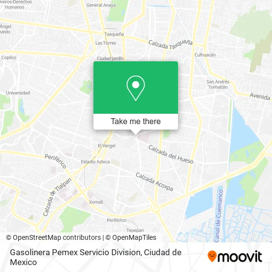 Mapa de Gasolinera Pemex Servicio Division