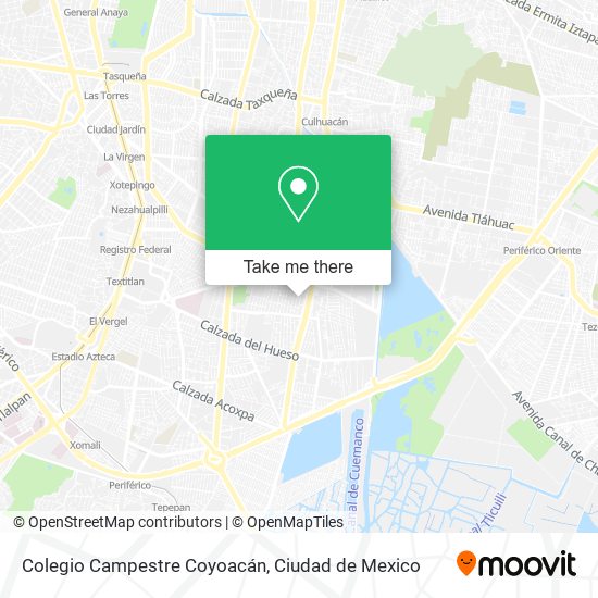 Colegio Campestre Coyoacán map