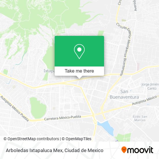 Mapa de Arboledas Ixtapaluca Mex