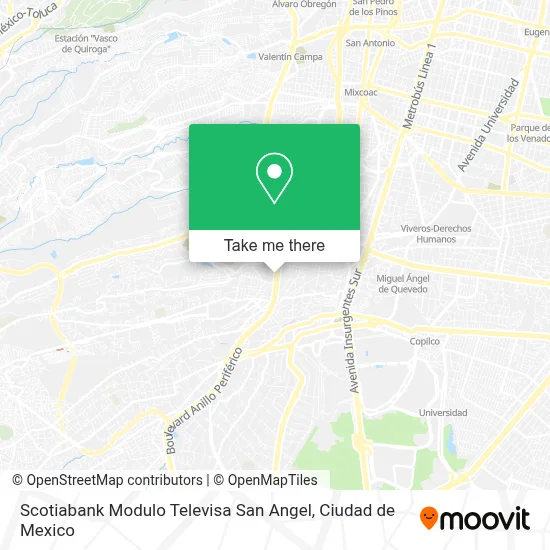Scotiabank Modulo Televisa San Angel map