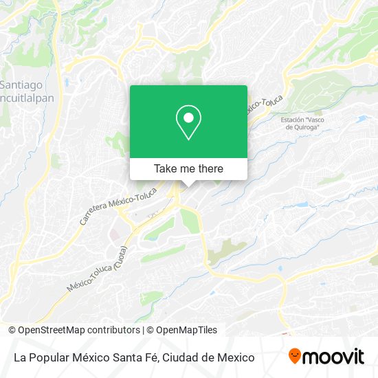 Mapa de La Popular México Santa Fé