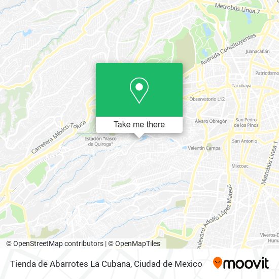 Tienda de Abarrotes La Cubana map
