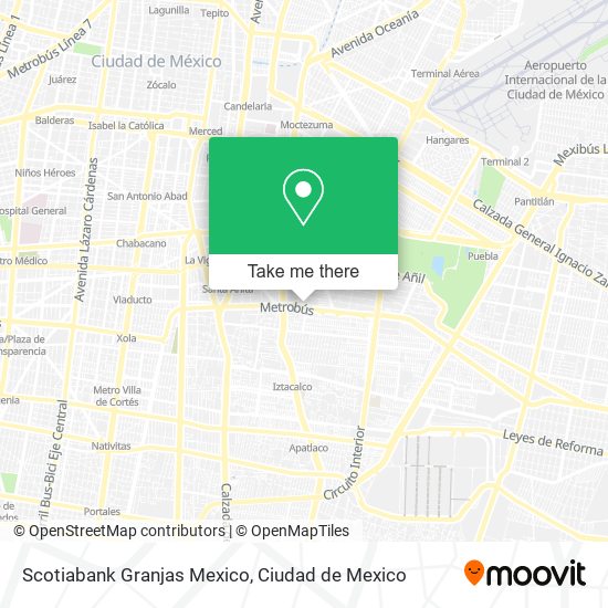 Scotiabank Granjas Mexico map