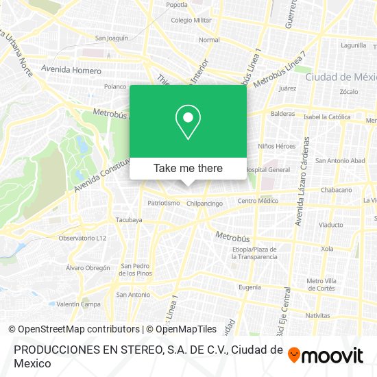 PRODUCCIONES EN STEREO, S.A. DE C.V. map