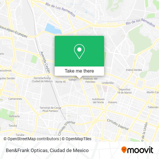 Ben&Frank Opticas map