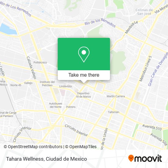 Mapa de Tahara Wellness
