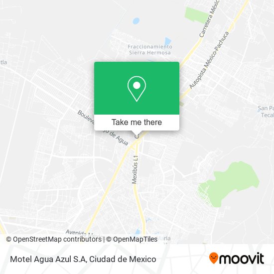 Motel Agua Azul S.A map