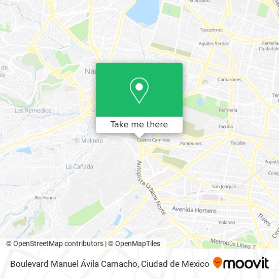 Mapa de Boulevard Manuel Ávila Camacho