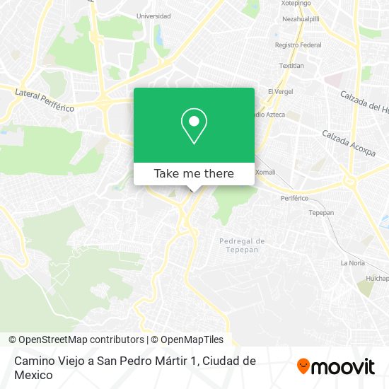 Camino Viejo a San Pedro Mártir 1 map