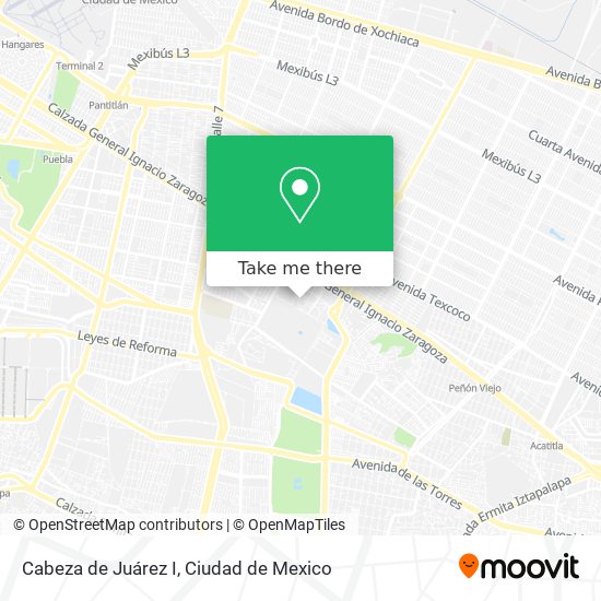 Cabeza de Juárez I map