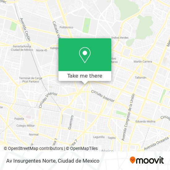 Av Insurgentes Norte map