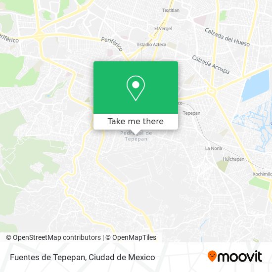 Fuentes de Tepepan map