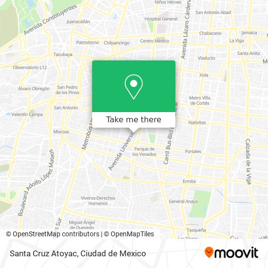 Mapa de Santa Cruz Atoyac