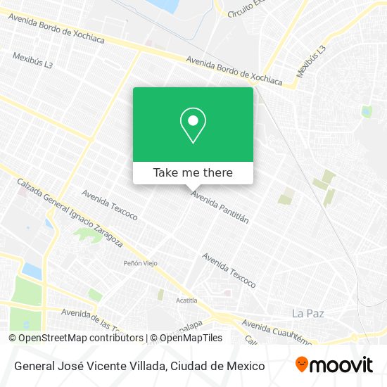 Mapa de General José Vicente Villada