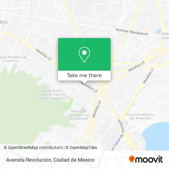 Mapa de Avenida Revolución