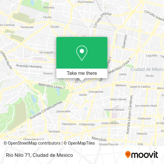 Río Nilo 71 map