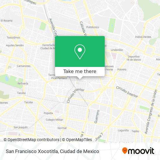 San Francisco Xocotitla map