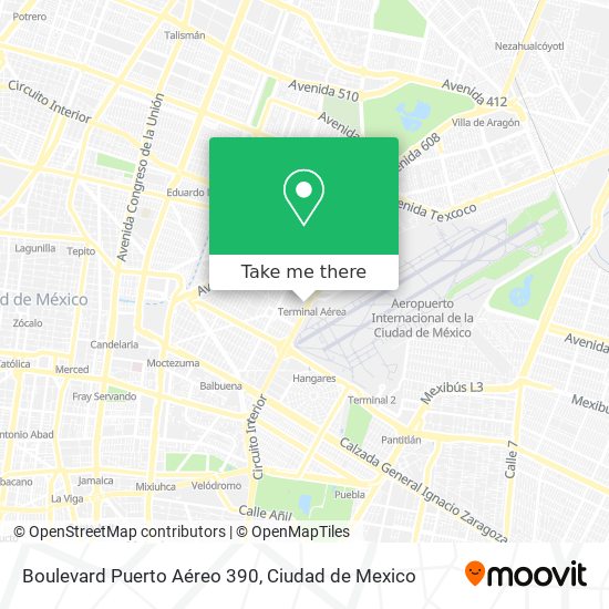 Mapa de Boulevard Puerto Aéreo 390