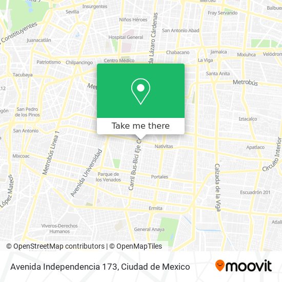 Avenida Independencia 173 map
