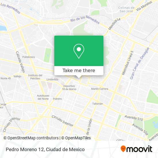 Pedro Moreno 12 map
