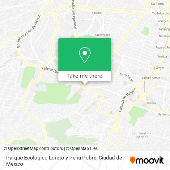 Mapa de Parque Ecológico Loreto y Peña Pobre