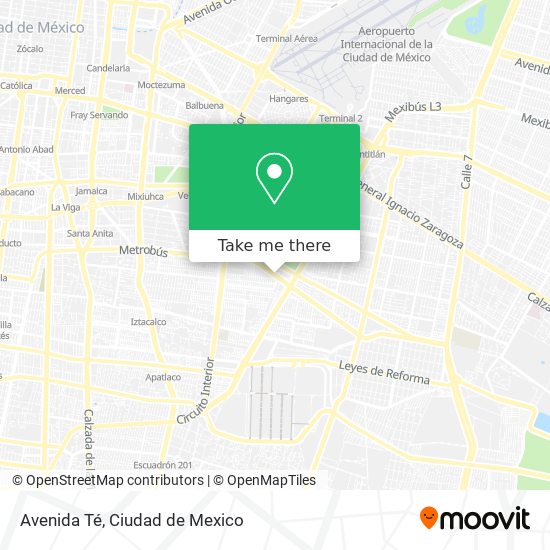 Mapa de Avenida Té